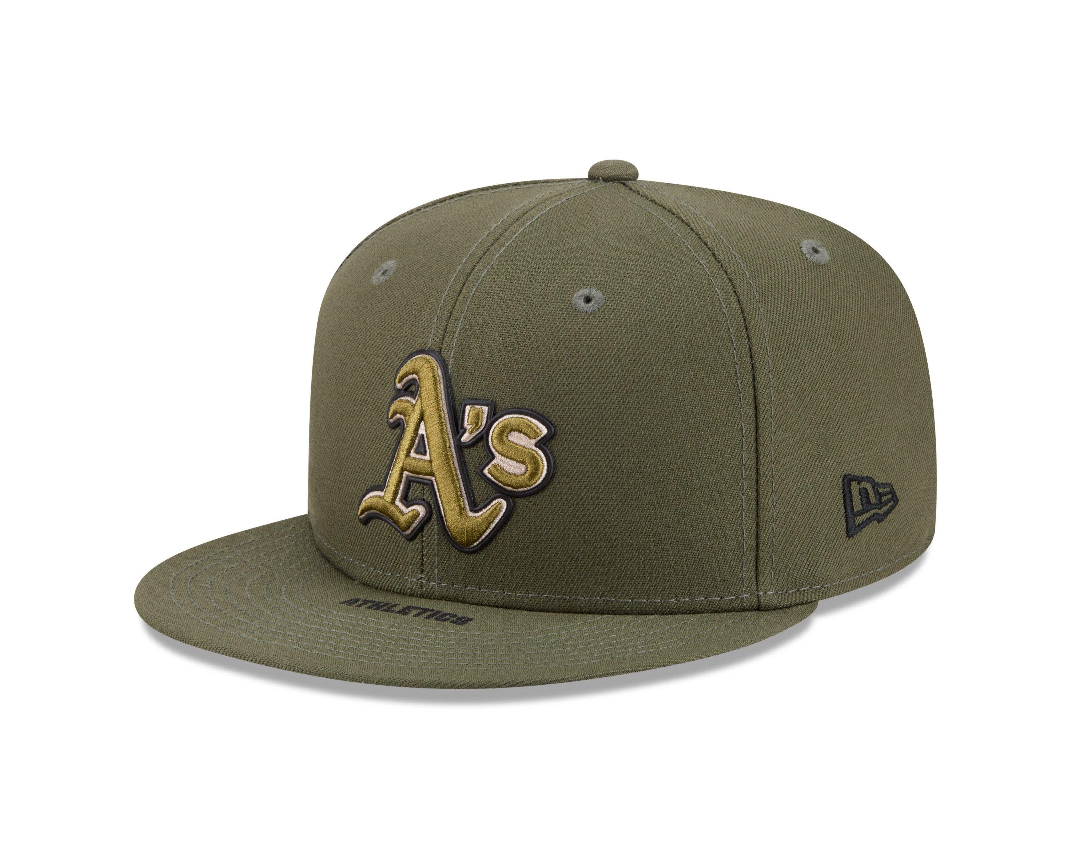 New Era Oakland Athletics 9FIFTY Armed Forces Snapback Hat-Green - GREEN